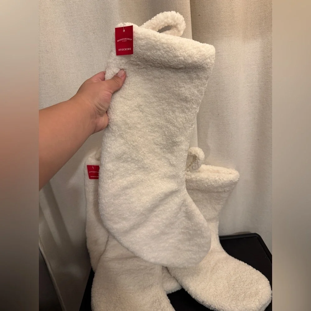 White Sherpa stockings